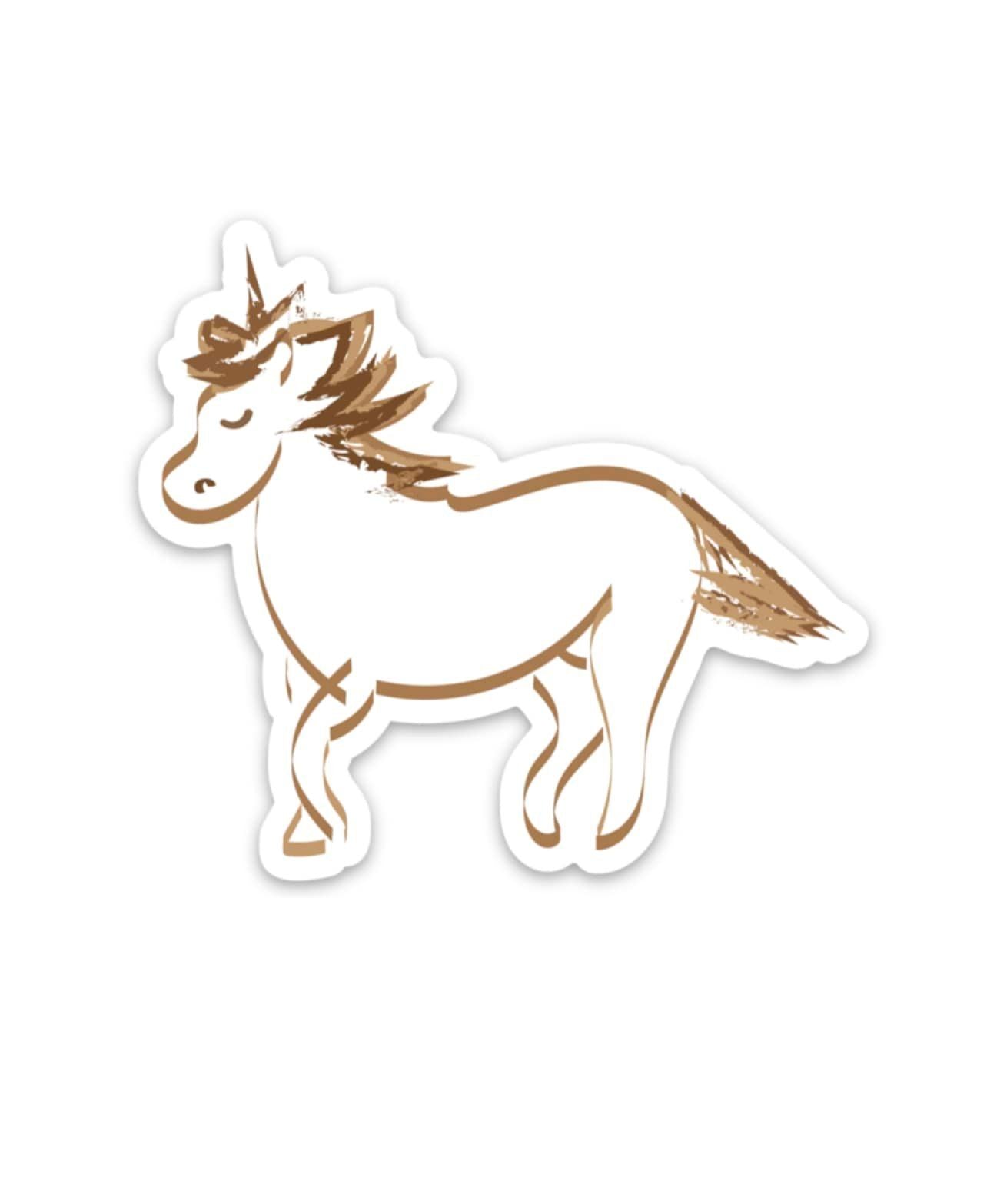 Fjord Horse White Sticker