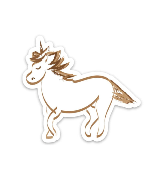 Fjord Horse White Sticker