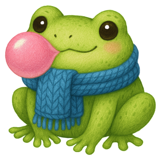 Portland Frog Bubble Gum sticker