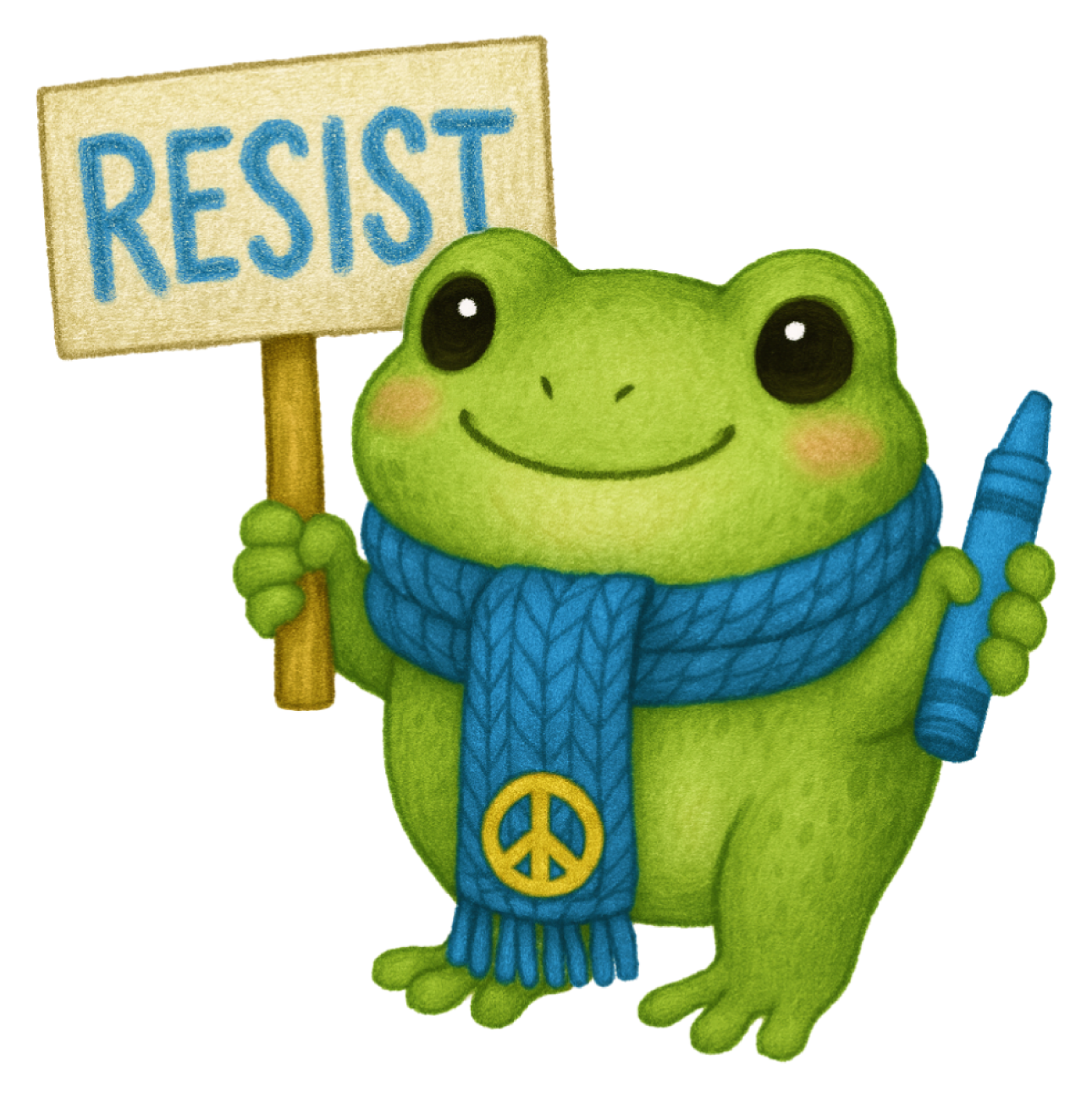 Portland Frog Crayon