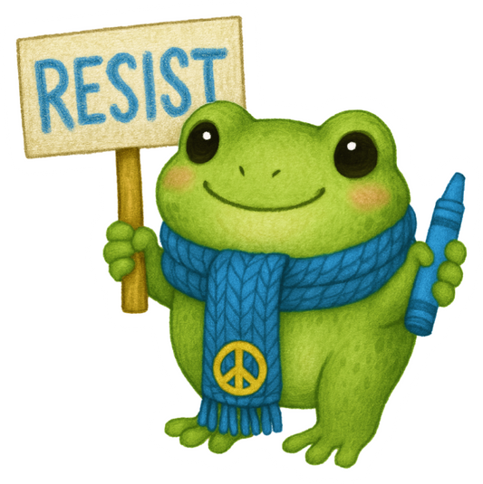 Portland Frog Crayon