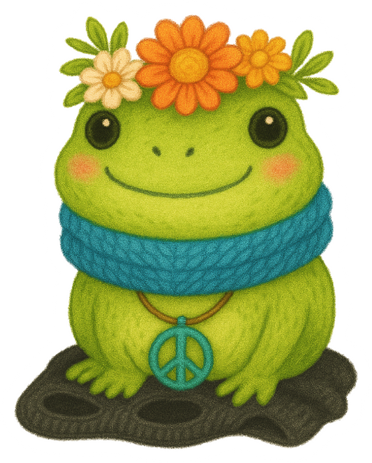 Hippie Scarf Mask Frog sticker