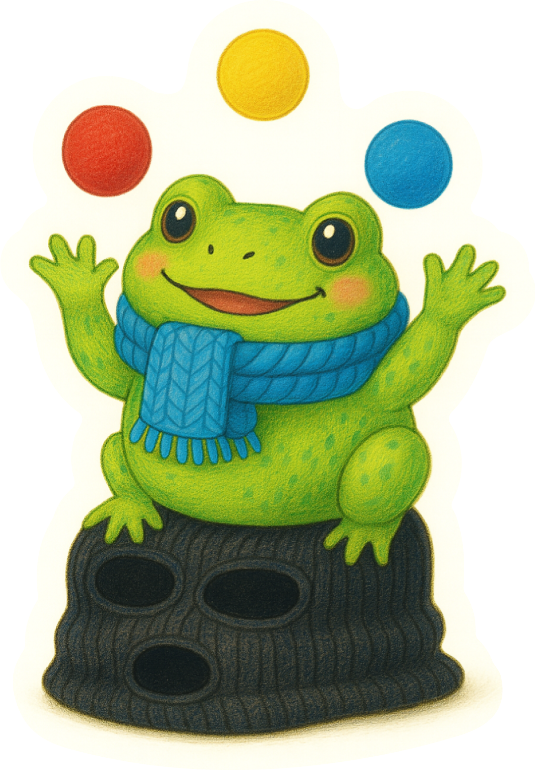Peaceful Frog Juggling