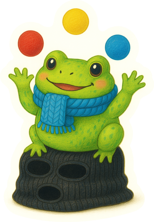 Peaceful Frog Juggling