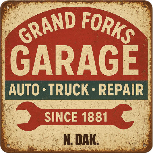 Grand Forks Garage Sticker