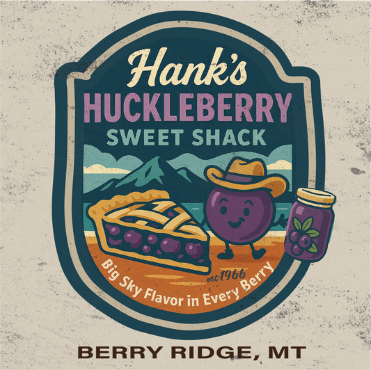 MT Hanks Huckleberry sticker