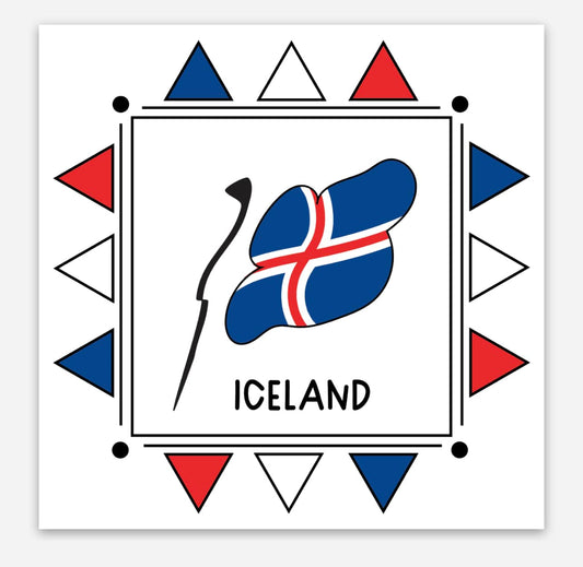 Key Square Flag ICELAND