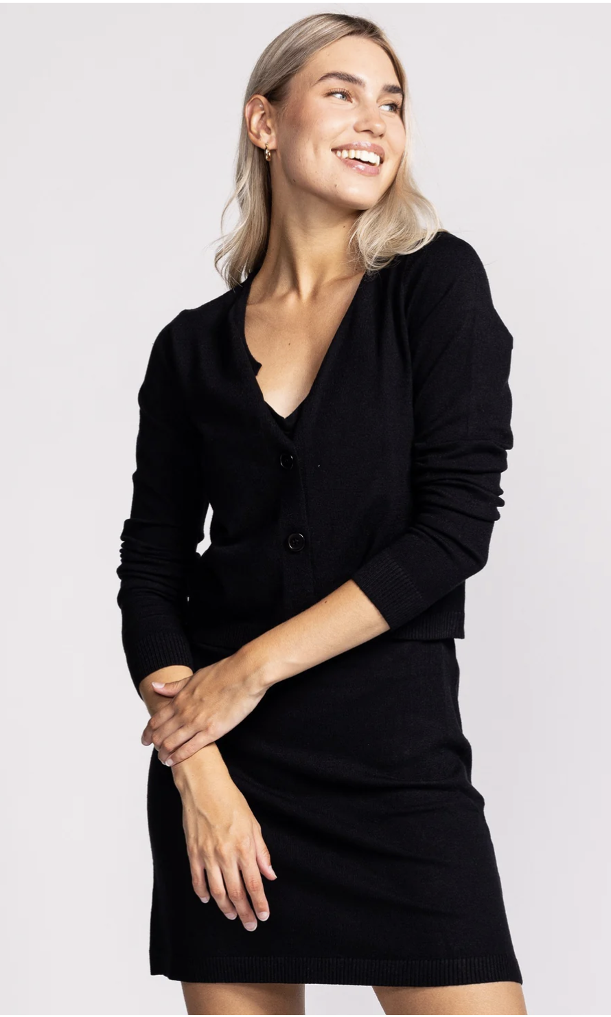 Pink Martini Black Norah Dress & Cardigan Set