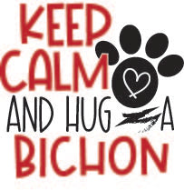 Hug Bichon 3x3 sticker