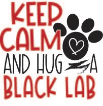 Hug Black Lab 3x3 sticker