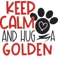 Hug a Golden 3x3 sticker