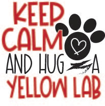 Hug Yellow Lab 3x3 sticker