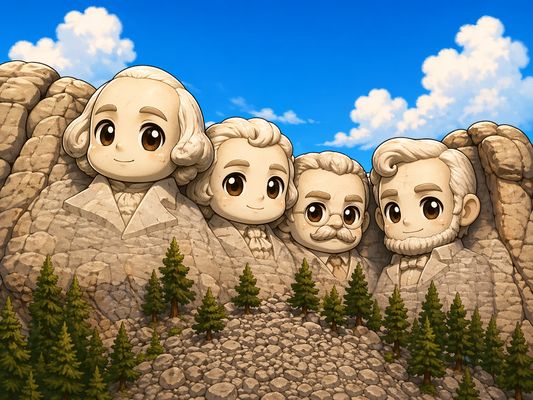 mount rushmore chibi MAGNET