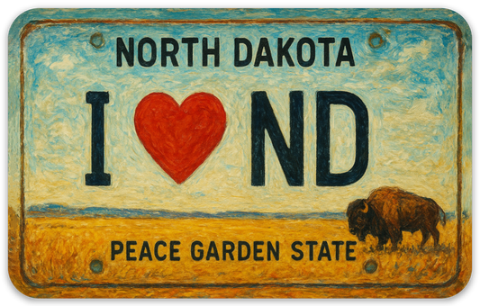 ND License Plate sticker