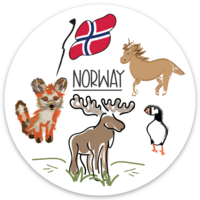 Norway Animal Sketches 3x3