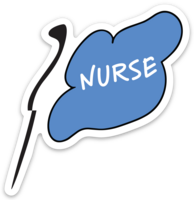 Flag NURSE sticker b