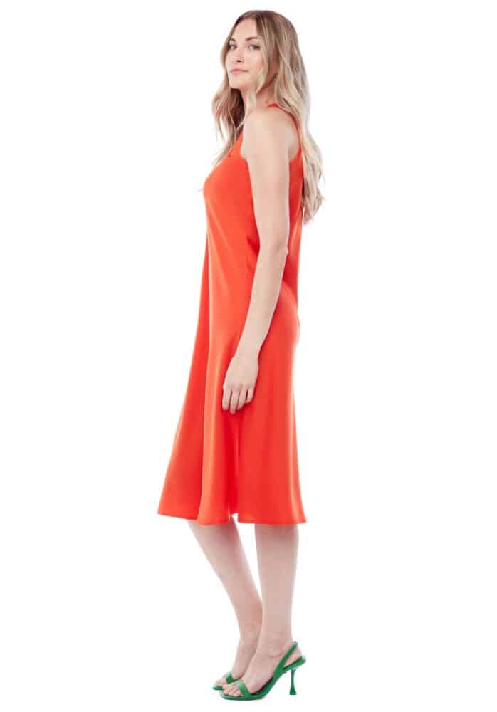 ILTM Papaya Daphne Satin Dress