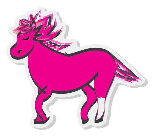 Pink Pony Fuscia Pin Acrylic