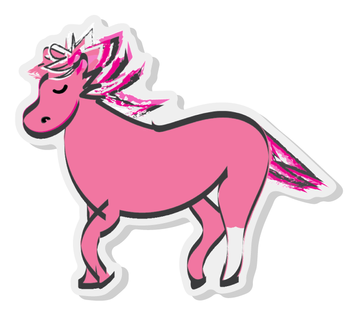 Pink Pony Pin Acrylic