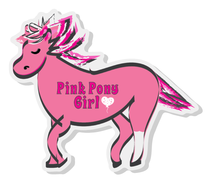 Pink Pony Girl Pin Acrylic