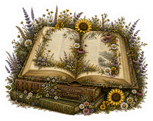 Book Wildflower Sticker