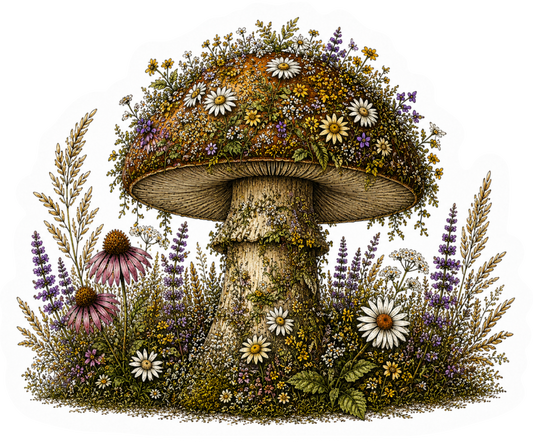 Mushroom Wildflower Sticker
