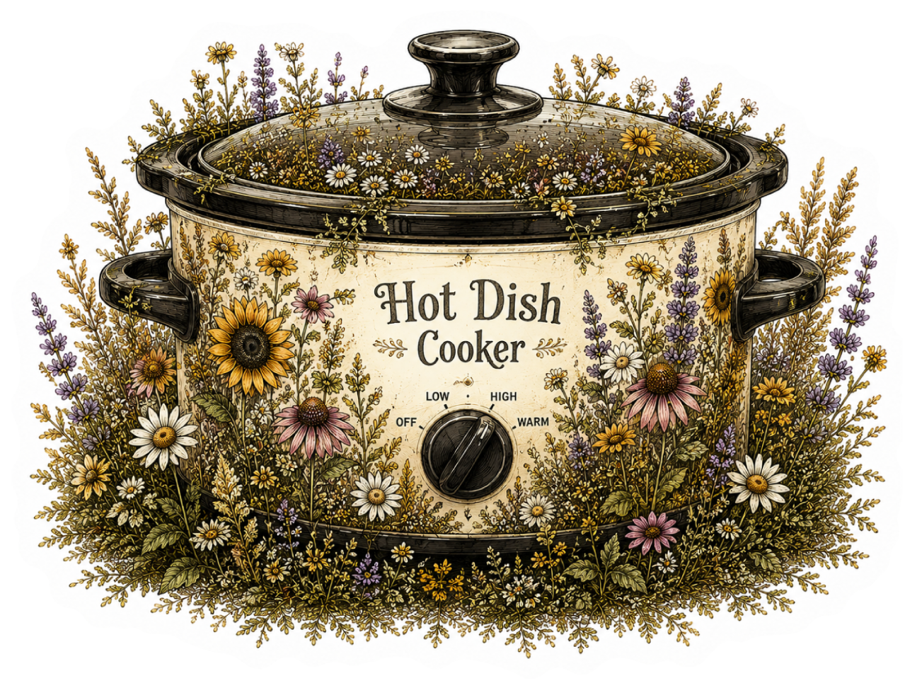 Hot Dish Cooker Wildflower magnet