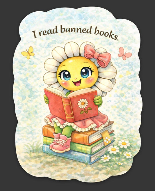 I read banned books daisy - Sticker