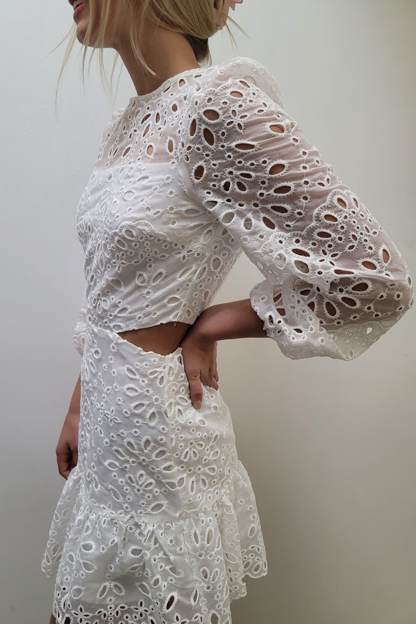 Lucy Paris White Faith Cut Out Dress