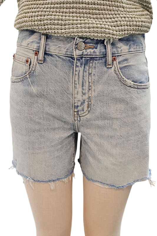 Daze Crossroads Mid Rise Reverie Vintage Denim Jean Shorts
