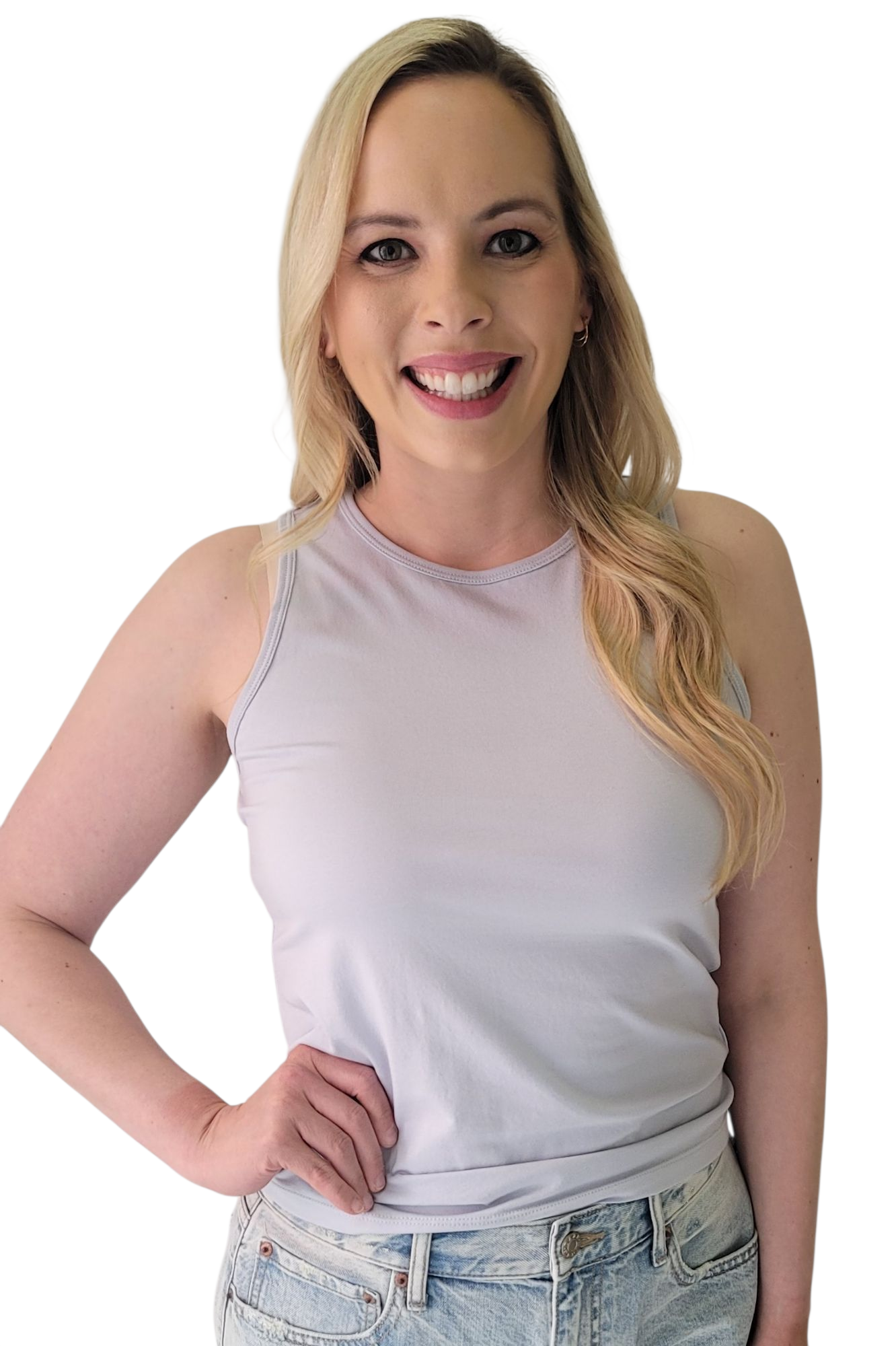 7 Diamonds Ice Blue Modal Relaxed Crewneck Tank