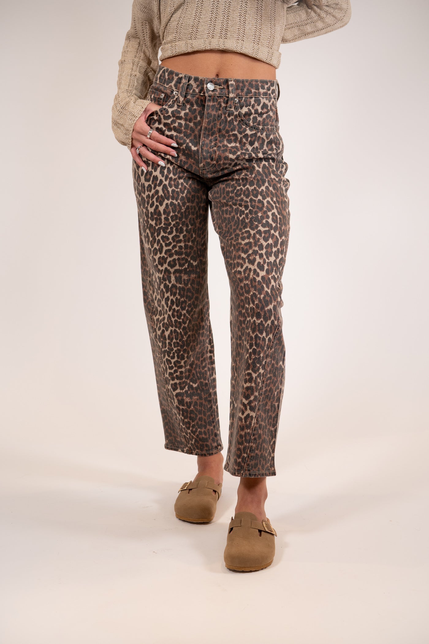 Daze Westward Cool Cat Barrel Leg Jeans