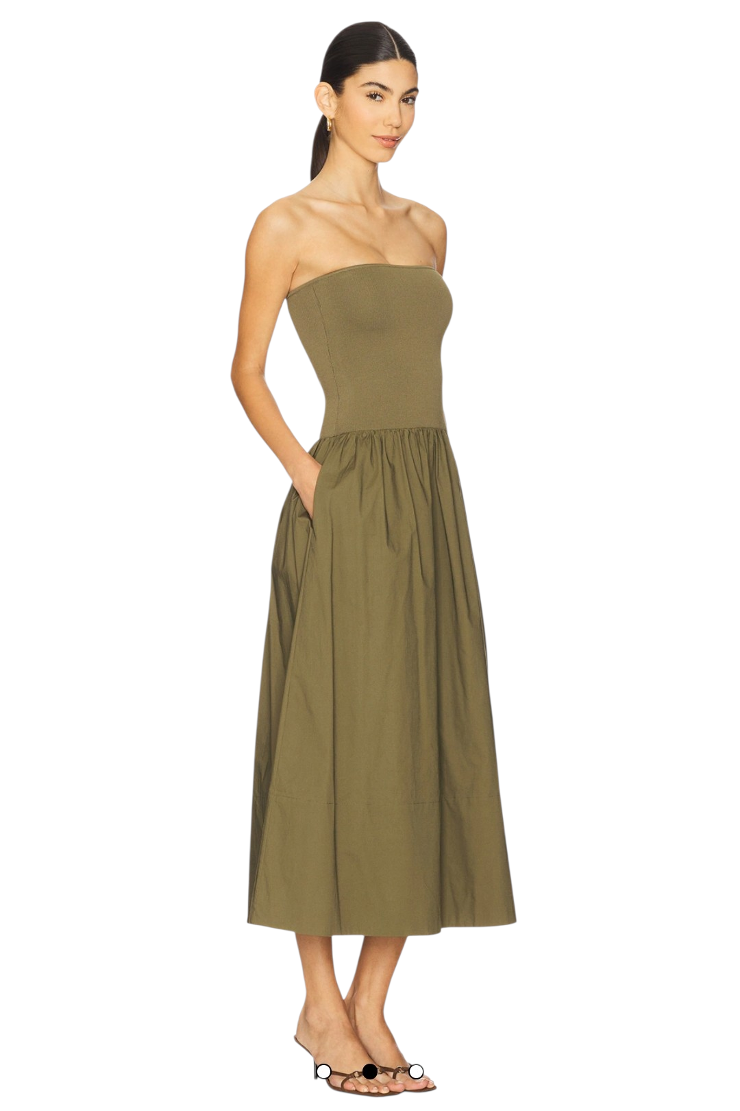 Pistola Rich Olive Mavo Tube Top Dress