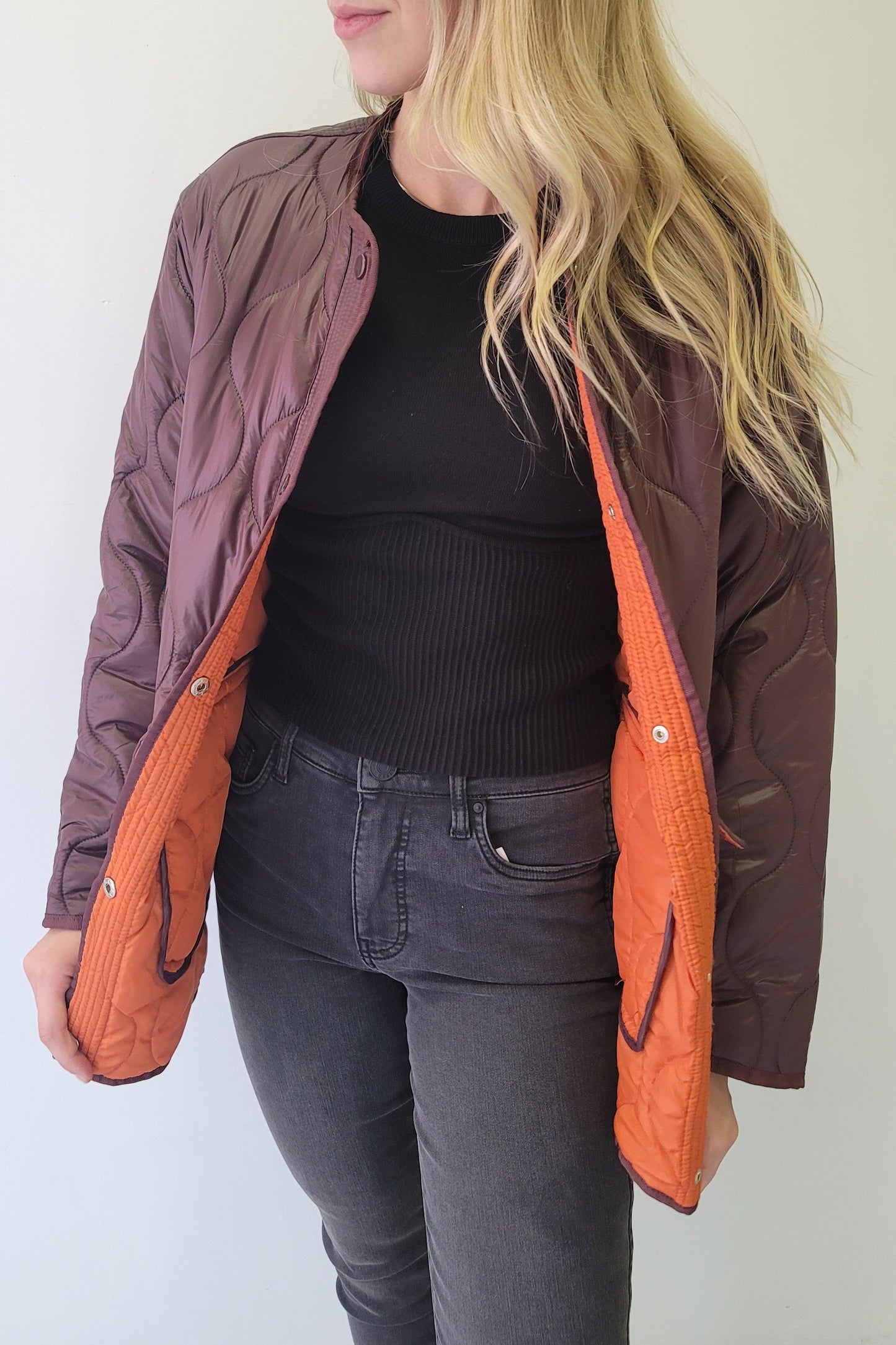 Dex Bordeaux Quilted Puffer Jacket