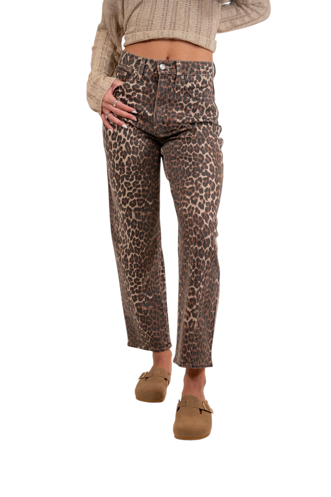 Daze Westward Cool Cat Barrel Leg Jeans