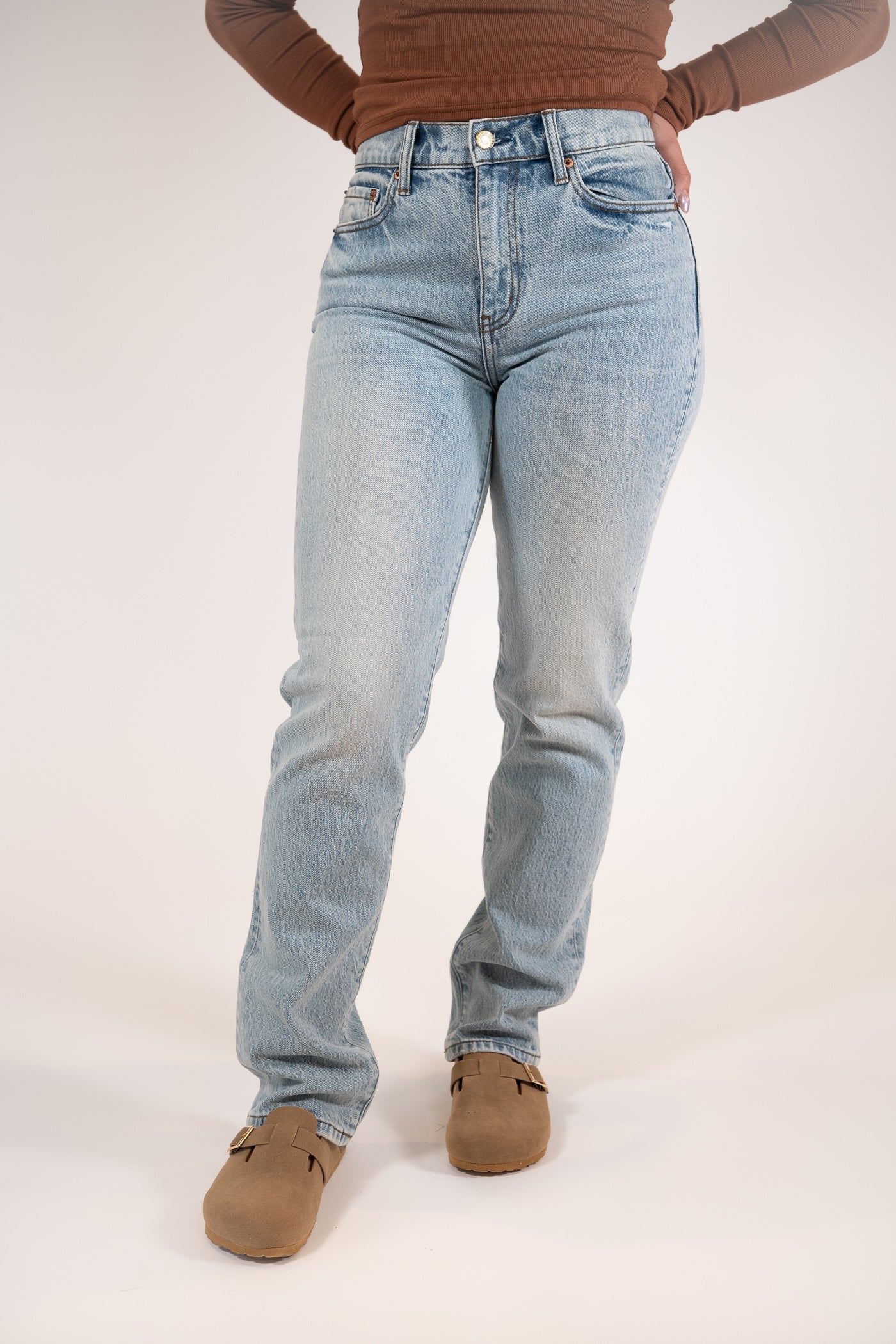 Daze Smarty Pants High Rise Slim Straight Jeans