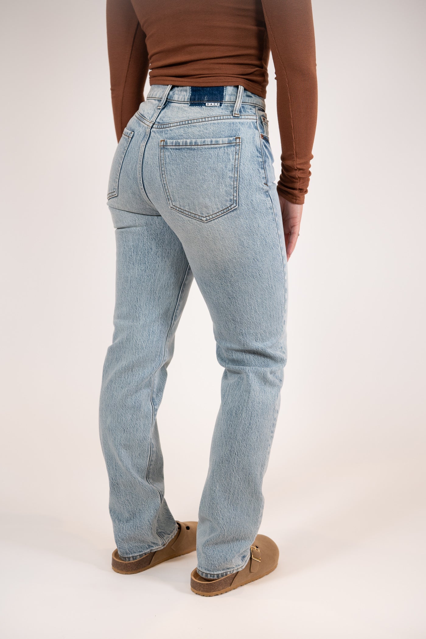 Daze Smarty Pants High Rise Slim Straight Jeans