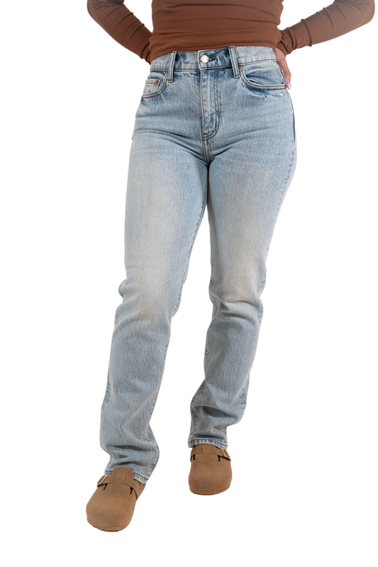Daze Smarty Pants High Rise Slim Straight Jeans