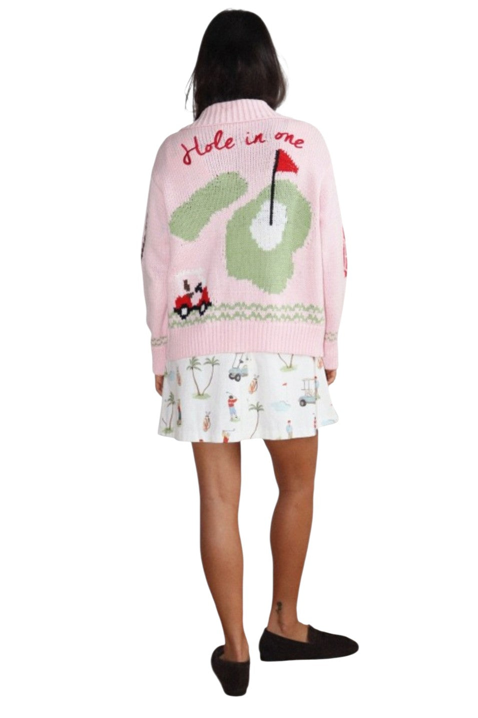 Off White Golf Back Zip Dress