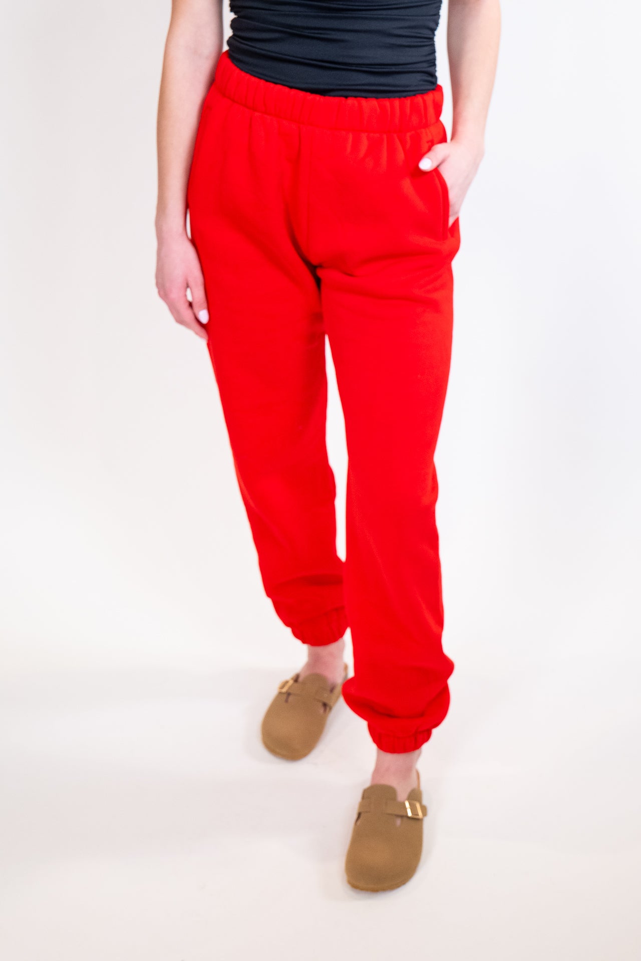 Cherry Red Everyday Baggy Joggers