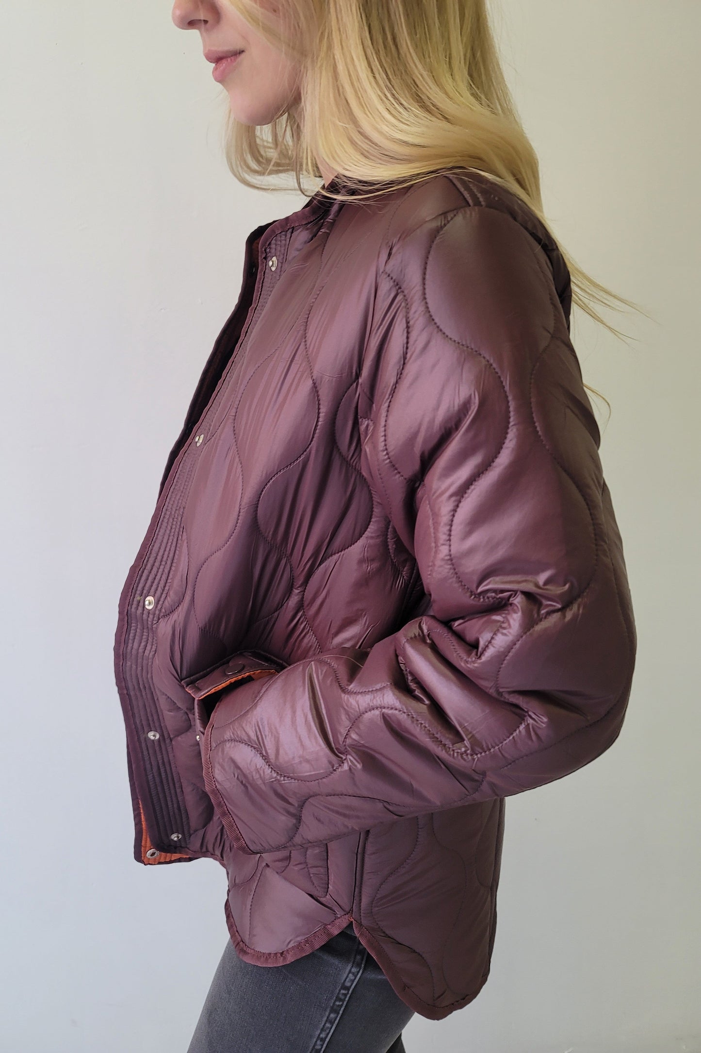 Dex Bordeaux Quilted Puffer Jacket