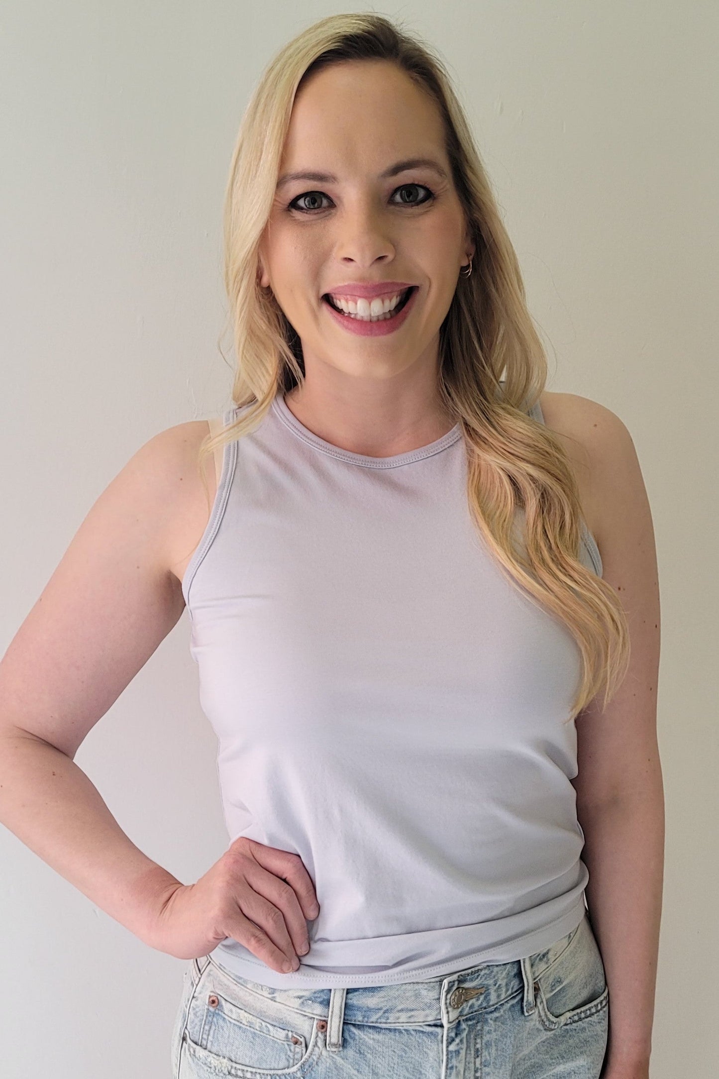 7 Diamonds Ice Blue Modal Relaxed Crewneck Tank