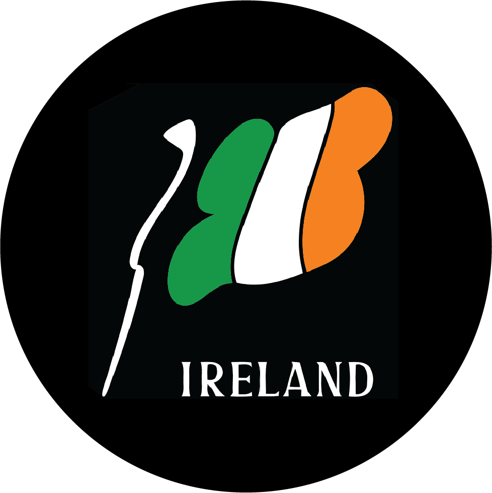 Ireland Blk Circle sticker
