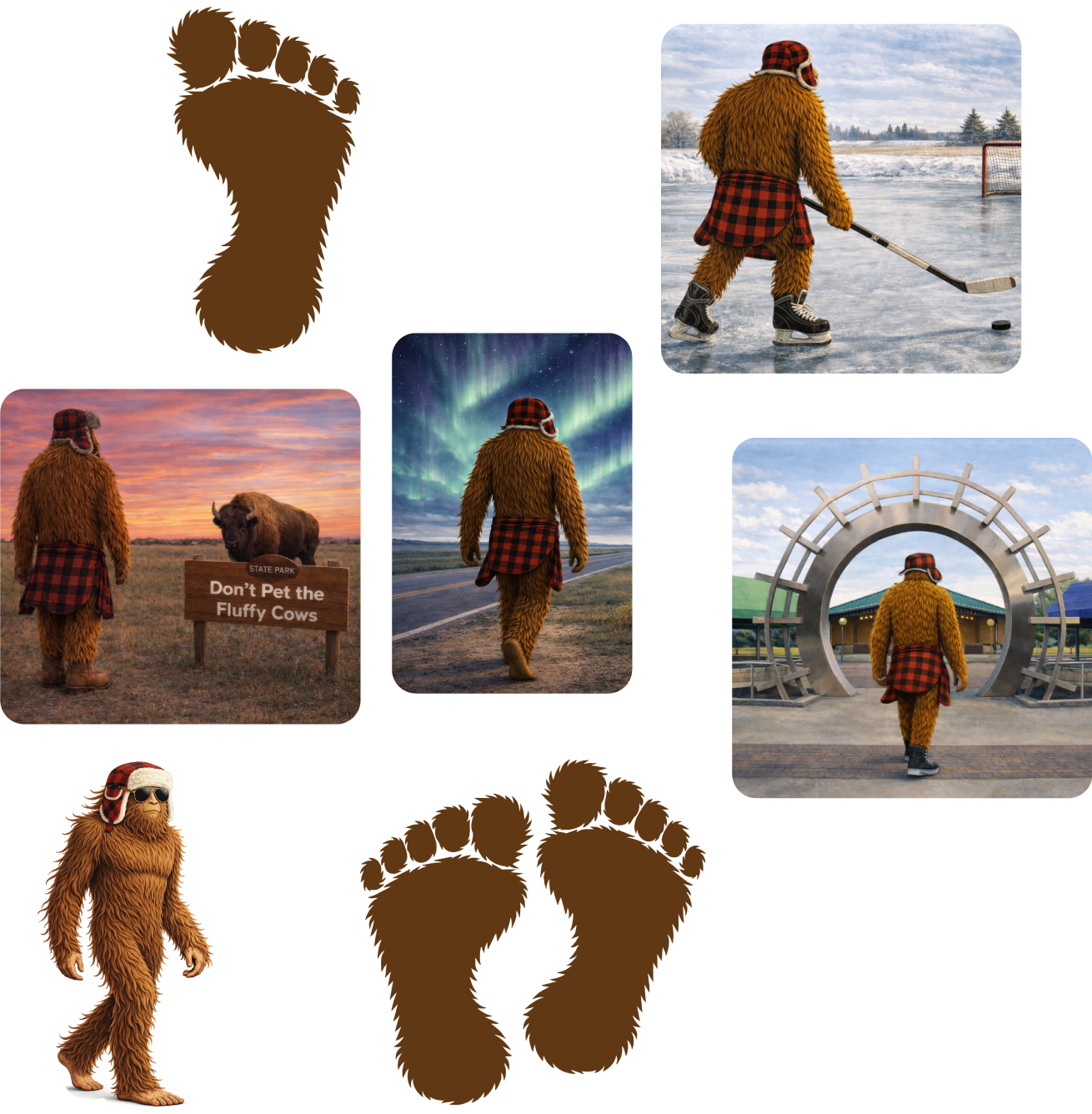 Limited Edition ND Sasquatch Sticker 7 Pack