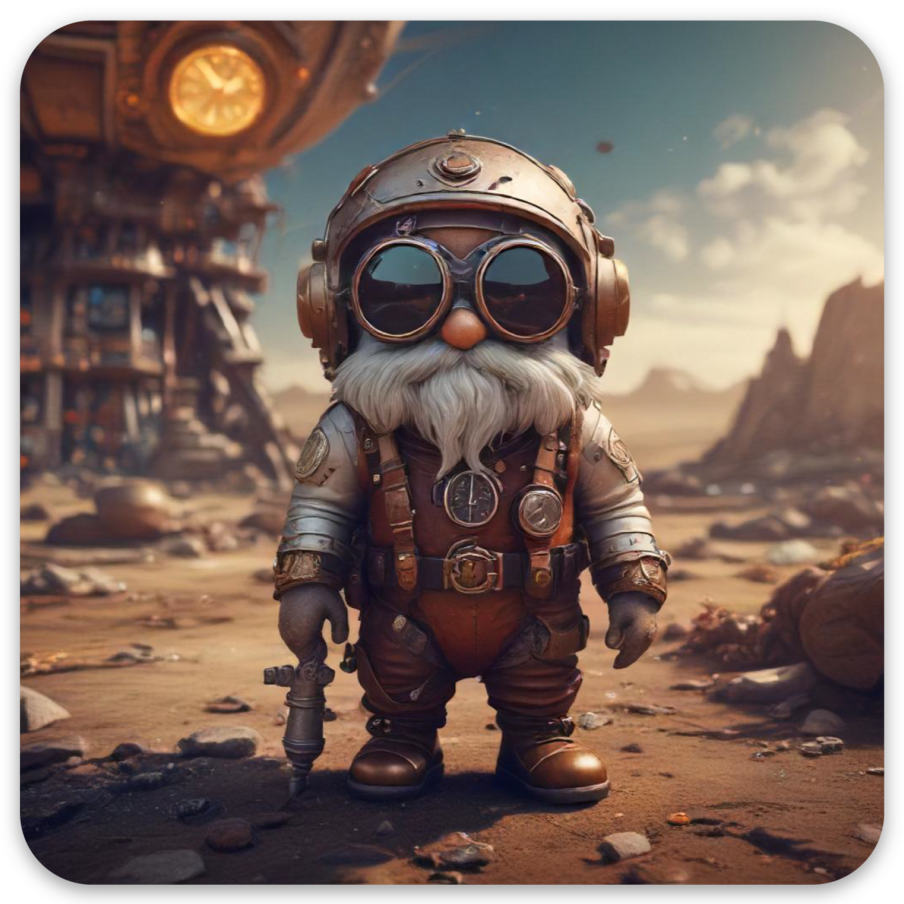 Steampunk Gnome Fighter Pilot01 | 3x3