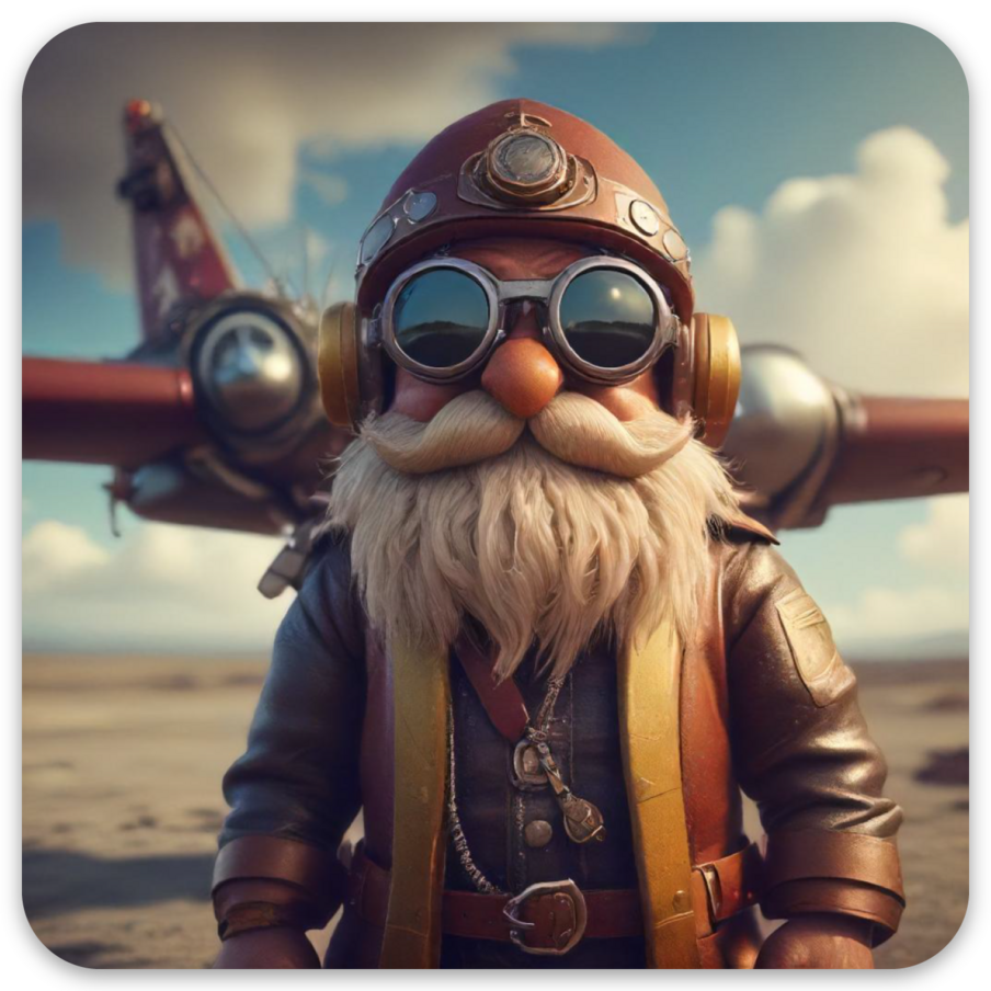 Steampunk Gnome Fighter Pilot 01