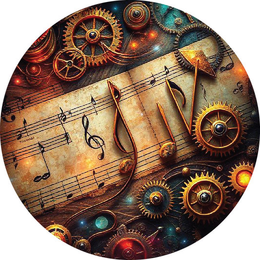 Sheet Music Steampunk  2in