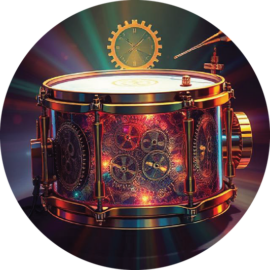 Snare Drum Steampunk  2in