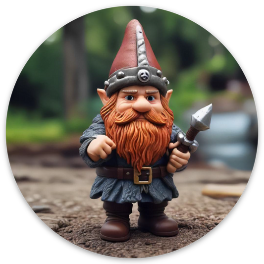 Viking Claymation Red1 3x3 sticker