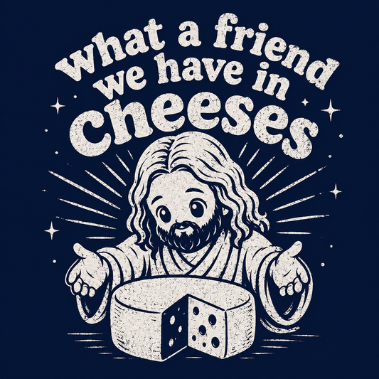 What A Friend We Have Cheeses sticker